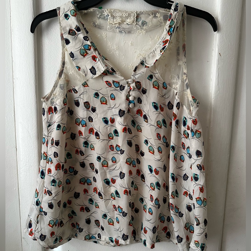 Suncoo sleeveless blouse size s/m